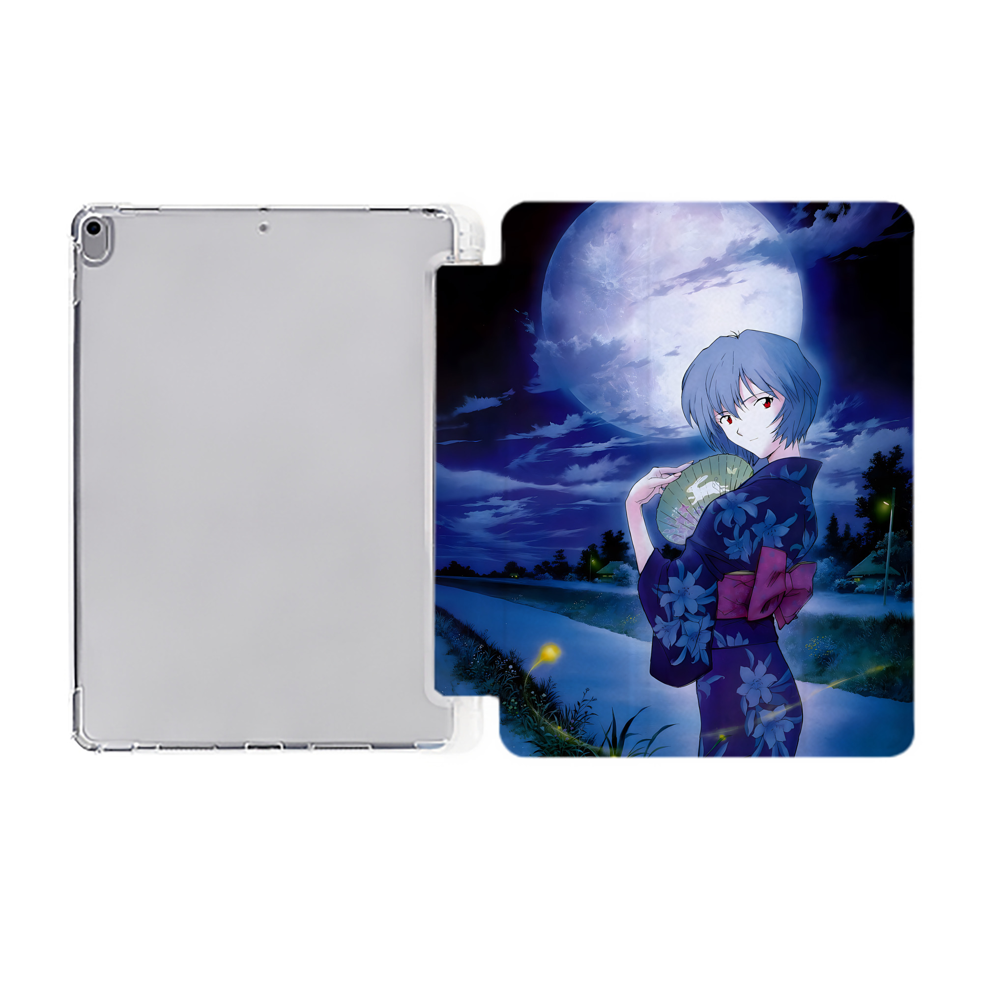 （画像用） EVA 新世紀エヴァンゲリオン IPad ケース ペン収納付き 三つ折りスタンド PUレザー×シリコン 対応機種9.5/10.5/10.9インチ